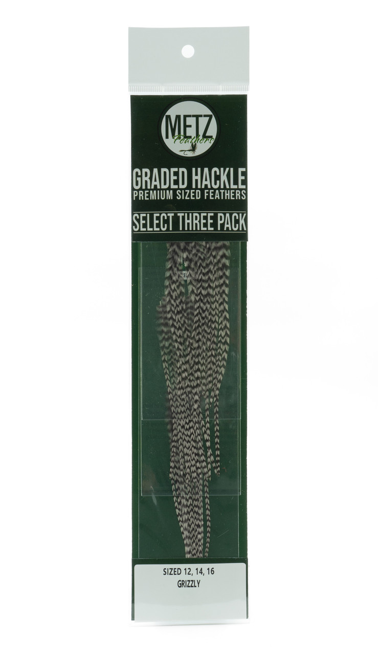 Umpqua / Metz Hackle Select 3 Pack in Grizzly